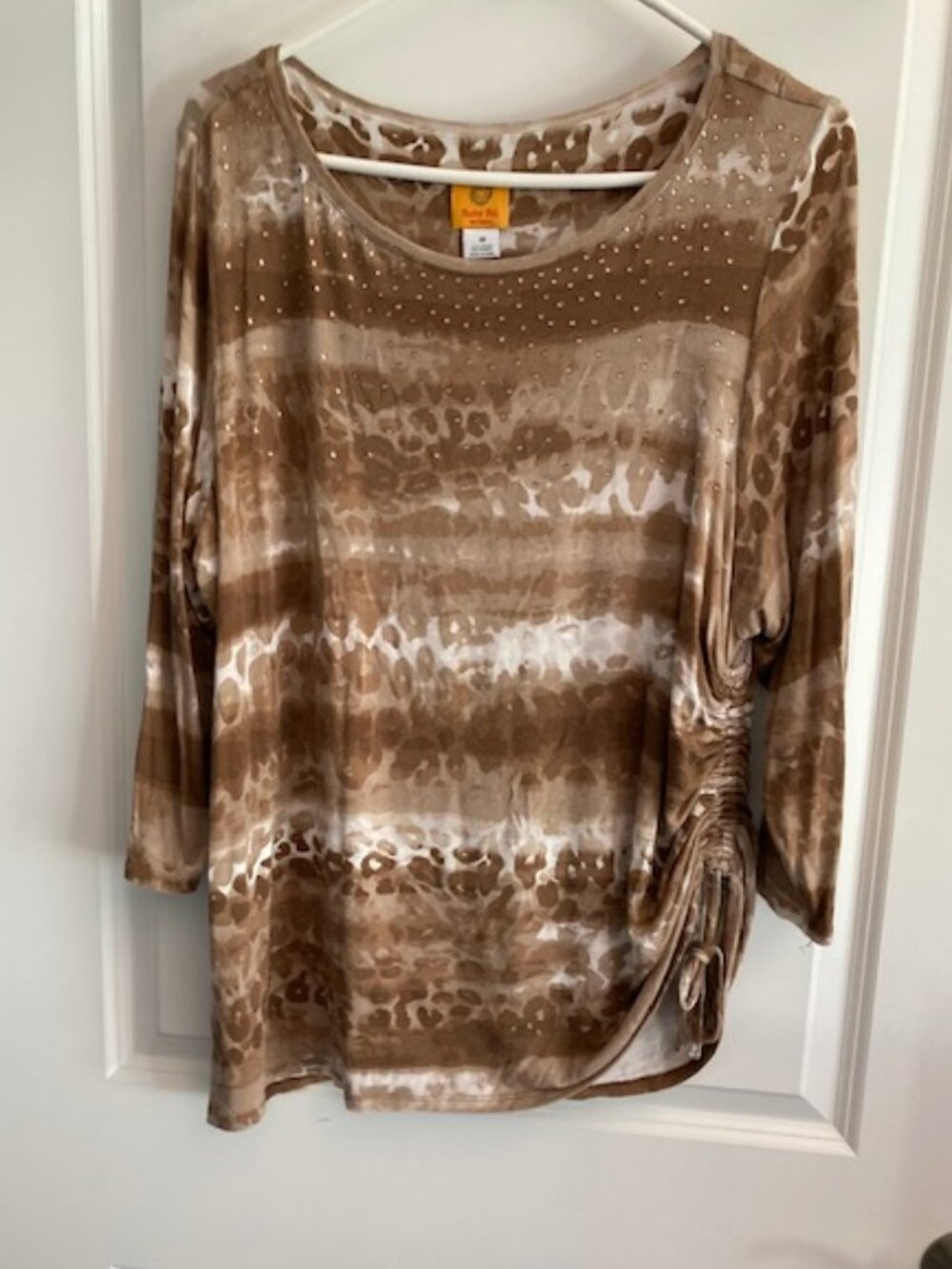 3/4 sleeve Ruby Rd 1X top